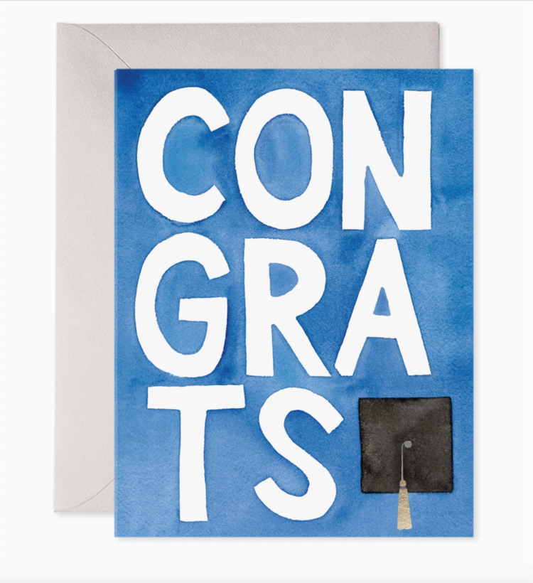 E. Frances Paper Studio Blue Congrats Grad