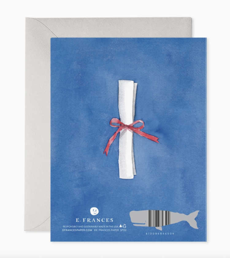 E. Frances Paper Studio Blue Congrats Grad