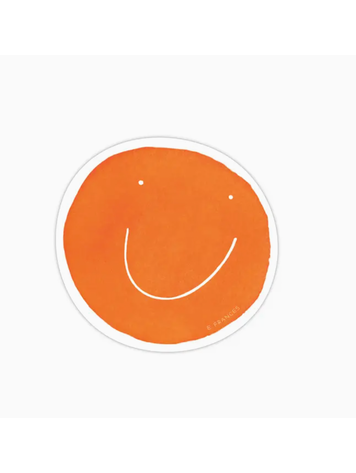 E. Frances Paper Studio Orange Smiley Sticker