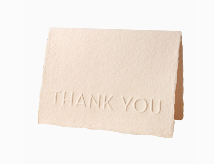 Oblation Papers & Press Blind Embossed Thank You