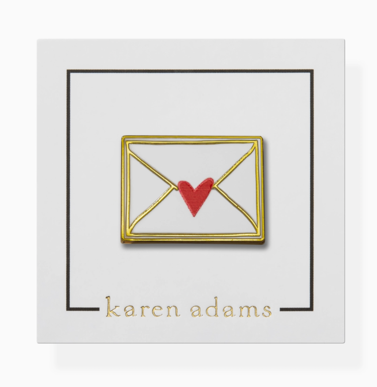 Karen Adams Designs love letter enamel pin