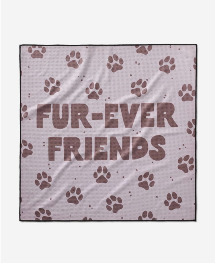 Geometry Fur Ever Friends Dog Towel