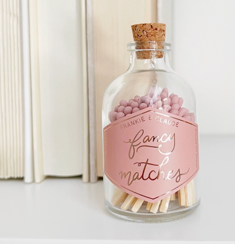 Frankie & Claude Matches in Glass Jar