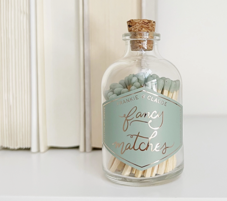 Frankie & Claude Matches in Glass Jar
