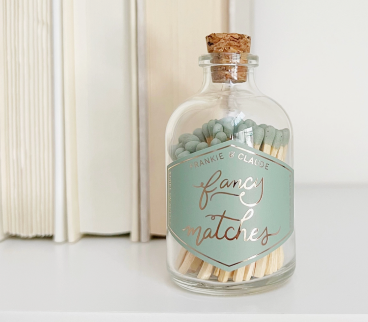 Frankie & Claude Matches in Glass Jar