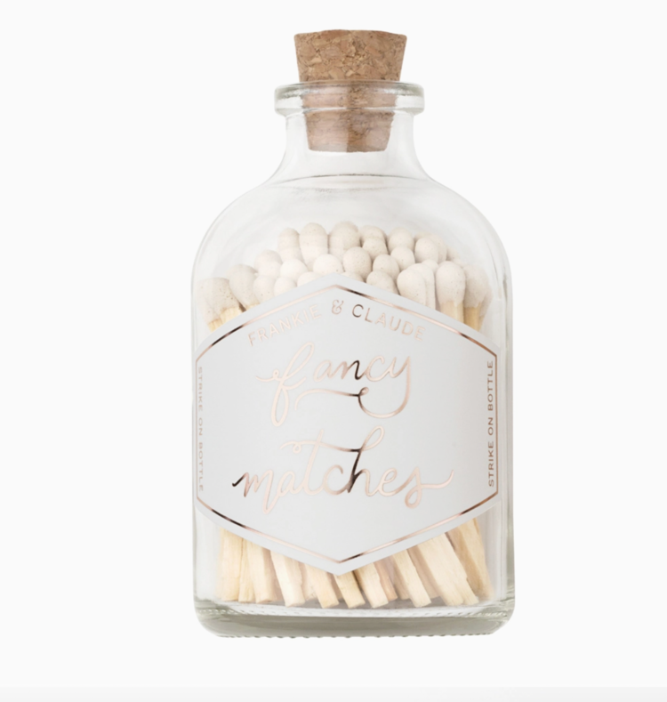 Frankie & Claude Matches in Glass Jar