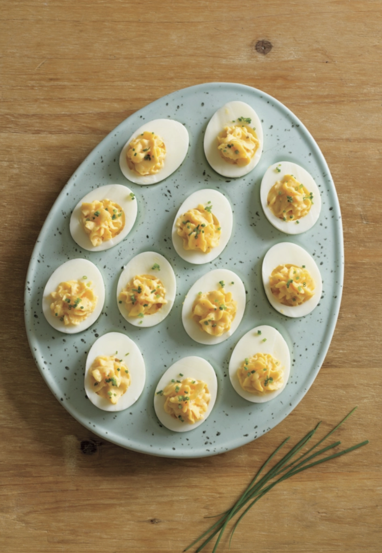 Now Designs Robin's Egg Blue Stoneware Deviled Egg Tray