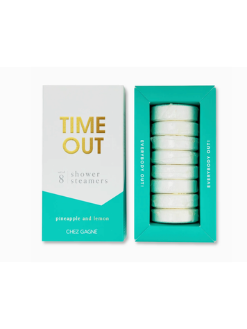 Chez Gagne Letterpress Time Out Shower Steamers