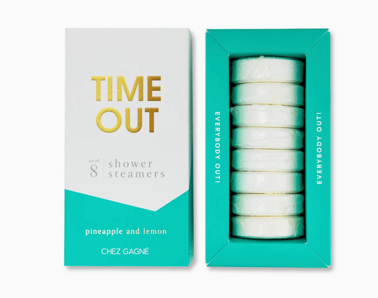 Chez Gagne Letterpress Time Out Shower Steamers