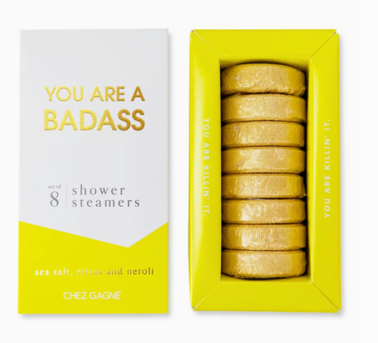 Chez Gagne Letterpress You Are A BadAss Shower Steamers
