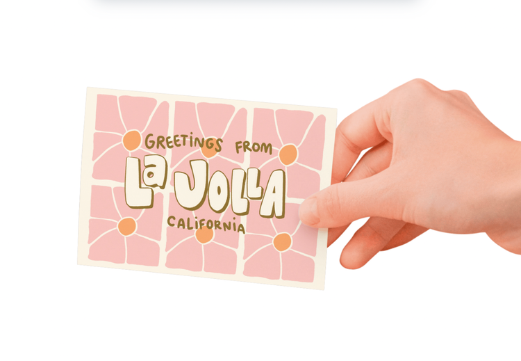 Sweet Paper Custom Greetings From La Jolla PostCard