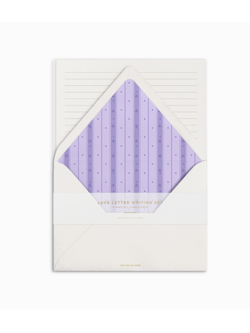 Smitten on Paper Lavender Ditsy Luxe Letter Writing Set