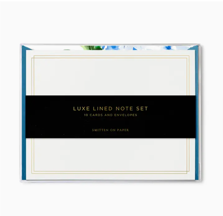 Smitten on Paper Hydrangea Luxe Lined Note Set