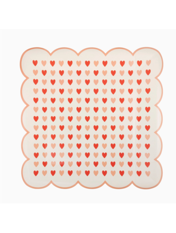 My Mind's Eye Valentine Heart Scatter Scalloped Plate