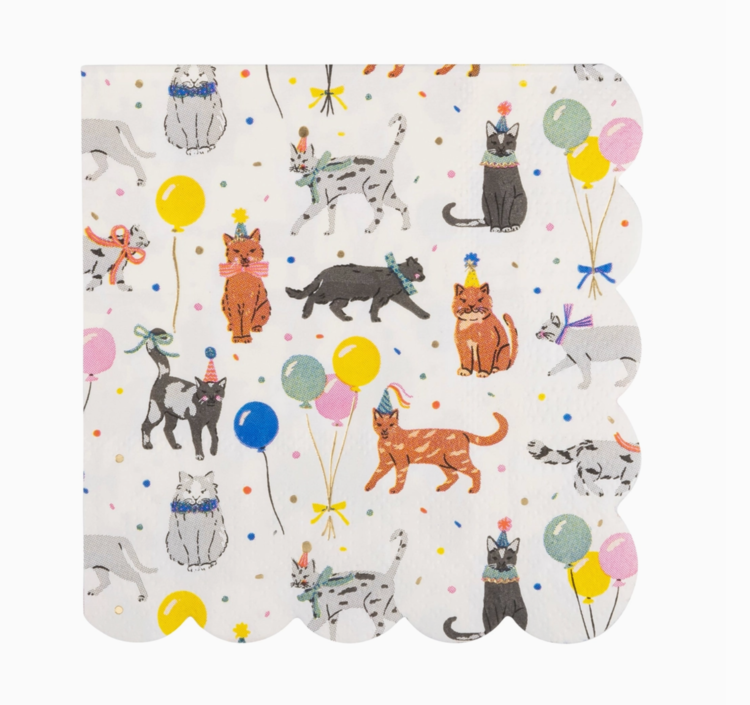 My Mind's Eye Cat Party Cocktail Napkin
