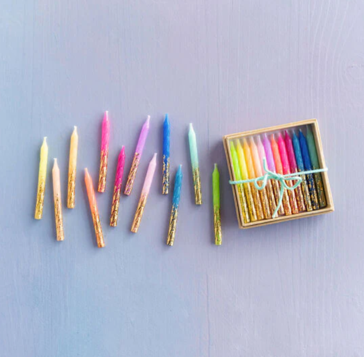 Glitterville Rainbow Petite Party Candle