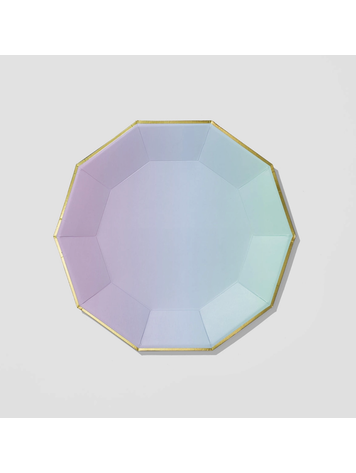 Coterie Party Supplies Yes Way, Ombre Large Paper Party Plates