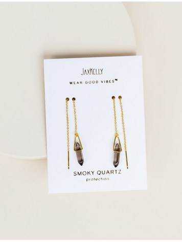 JaxKelly Gemstone Threader Smoky Quartz