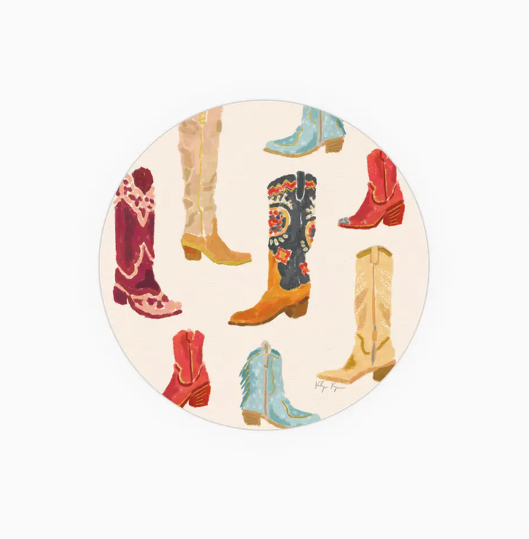 Seedlings Cowgirl Boots Coaster