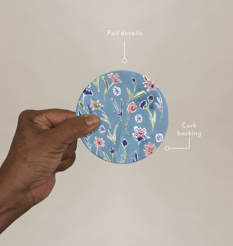 Seedlings Ditzy Flowers Coaster