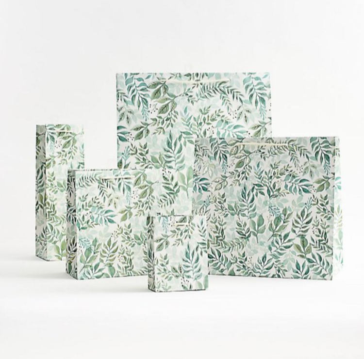 Paper Source Watercolor Garden Foil Bag, Small