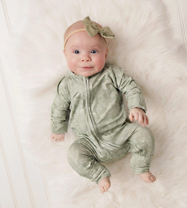 Butterscotch Babies Bamboo Sleeper Sage Cactus