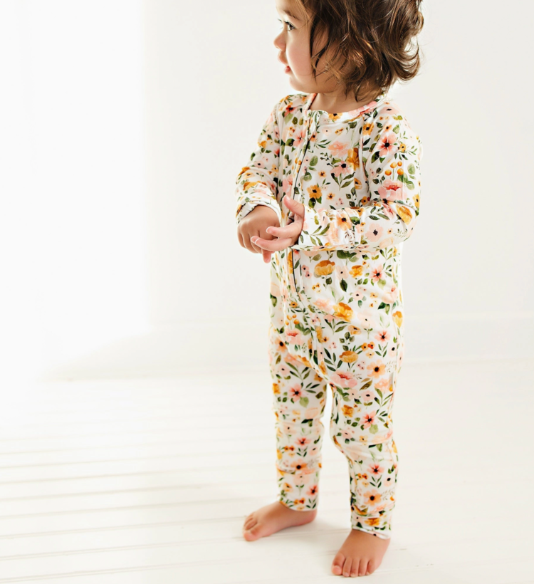 Butterscotch Babies Boho Floral Bamboo Sleepe