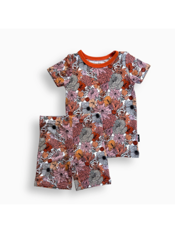 millie + roo Two Piece Shortie Set- Autumn Floral