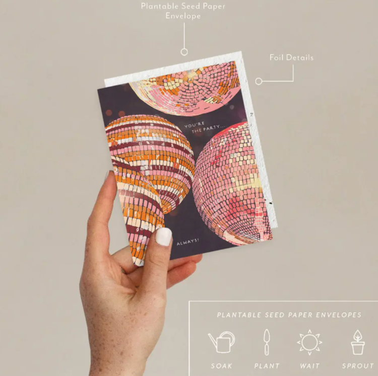 Seedlings Disco - Birthday Card