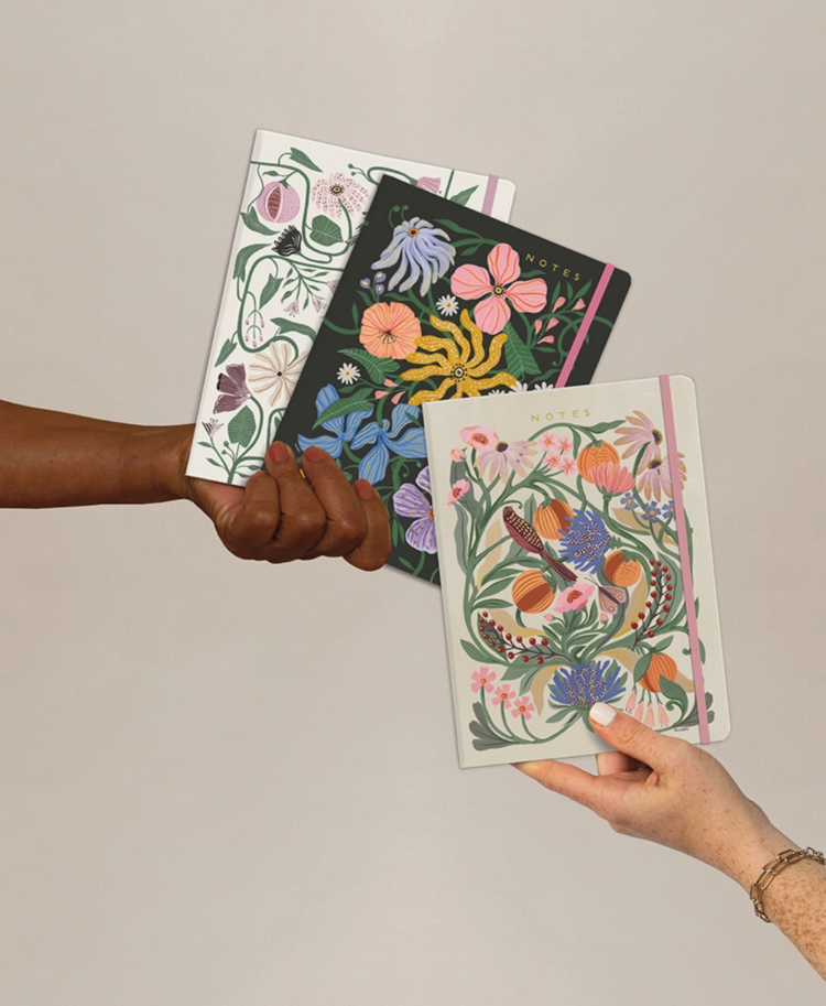 Seedlings Flora + Fauna Sewn Trio Notebook Set