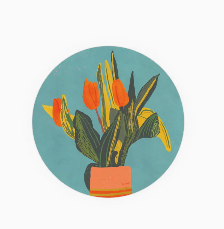 Seedlings Tulips Coaster
