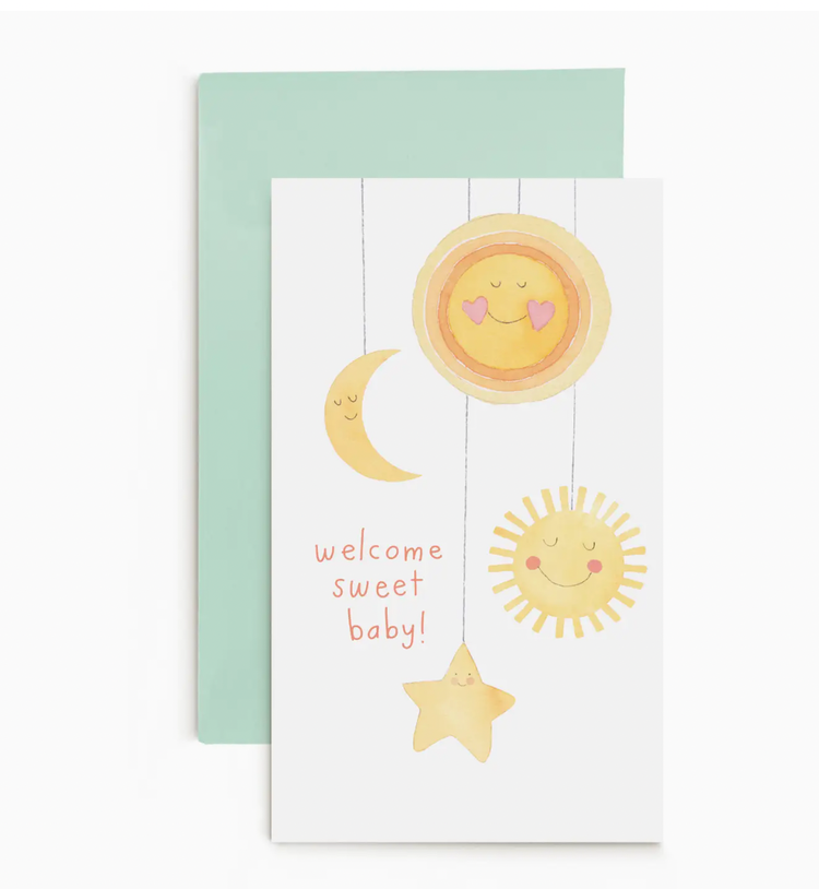 E. Frances Paper Studio Baby Mobile Enclosure Card