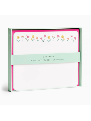 E. Frances Paper Studio Spring Flowers Flat Note  Set