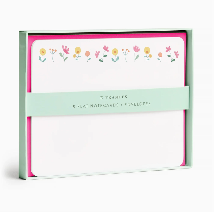 E. Frances Paper Studio Spring Flowers Flat Note  Set