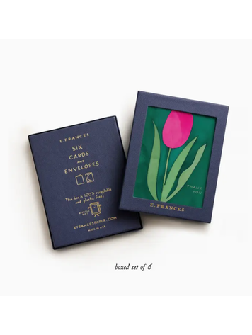 E. Frances Paper Studio Pink Tulip Thank You Box Set