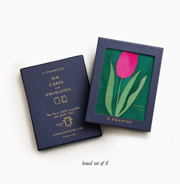 E. Frances Paper Studio Pink Tulip Thank You Box Set