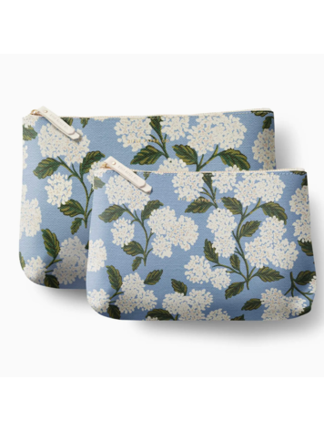 Rifle Paper Co. Hydrangea Zippered Pouch Set