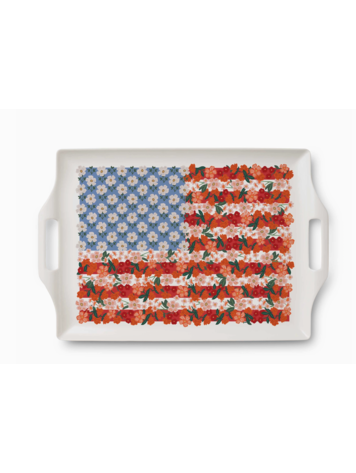 Rifle Paper Co. Americana Melamine Serving Platter with Handles