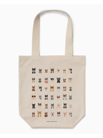 Rifle Paper Co. Cool Cats Canvas Tote Bag