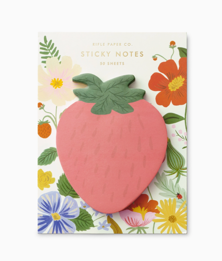 Rifle Paper Co. Strawberry Sticky Notes