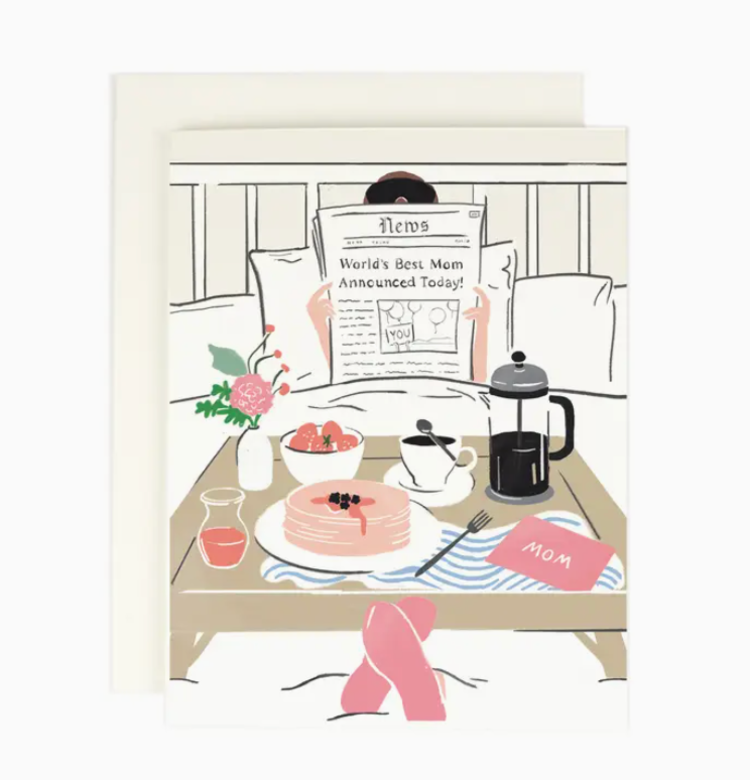Amy Heitman Mom Newspaper Breakfast in Bed