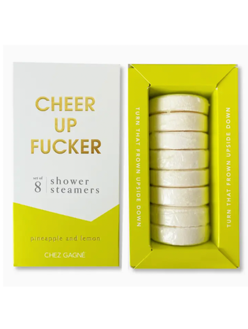 Chez Gagne Letterpress Cheer Up Fucker Shower Steamers