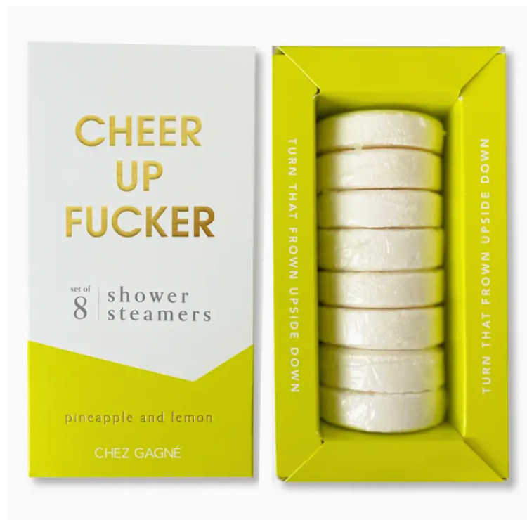 Chez Gagne Letterpress Cheer Up Fucker Shower Steamers