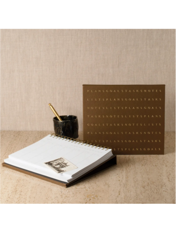 Fringe Studio Se Letter Flow Bark Signature Non-Dated Weekly Desk Pad