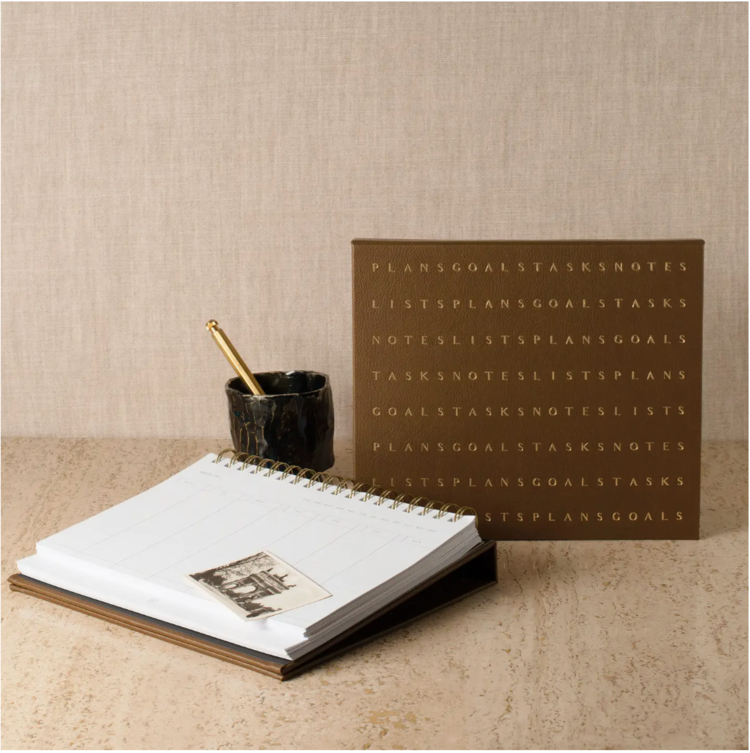 Fringe Studio Se Letter Flow Bark Signature Non-Dated Weekly Desk Pad
