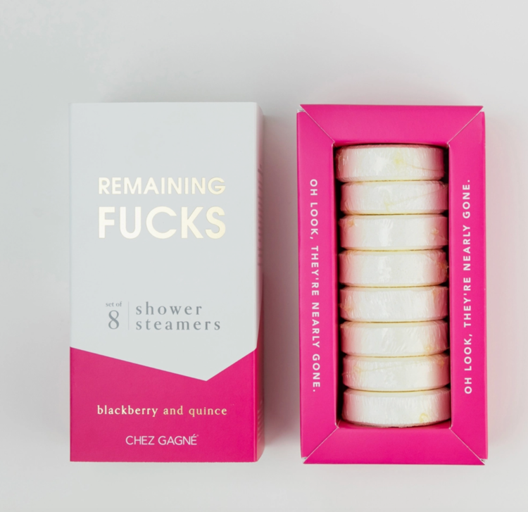 Chez Gagne Letterpress Remaining Fucks Shower Steamers - Blackberry Quince