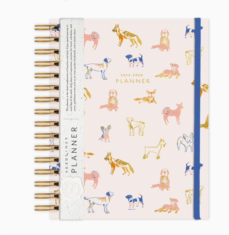 Seedlings 2025-2026 Dogs 17 Month Planner