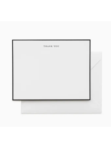 Sugar Paper Black Simple Thank You Note Set