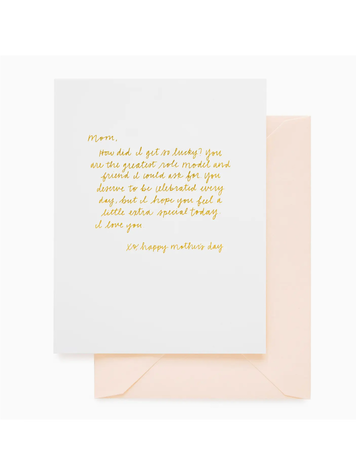 Sugar Paper Letter To Mom