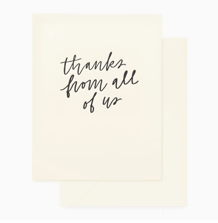 Sugar Paper Thanks from All of Us